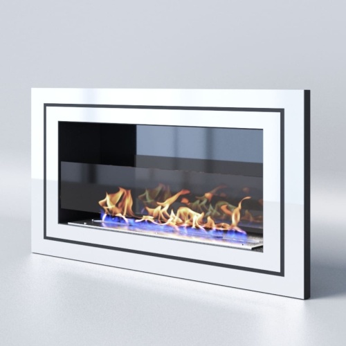 Биокамин "Русский огонь" Стенли 800V встраиваемый с защитным и декоративным стеклом