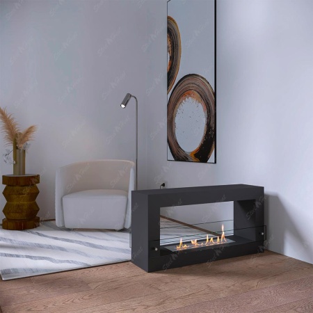 Биокамин напольный SteelHeat FRAME ONE 900 стекло по цене 52 290 руб.