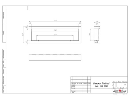 Биокамин SteelHeat WALL ONE 1700 черный, стекло Биокамин SteelHeat WALL ONE 1700 черный, стекло по цене 74 760 руб.