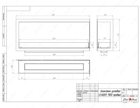 Биокамин угловой SteelHeat Leader 1100 правый стекло Биокамин угловой SteelHeat Leader 1100 правый стекло по цене 42 012 руб.