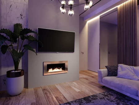 Биокамин "Русский огонь" Барокко 800V встраиваемый с защитным стеклом по цене 37 350 руб.