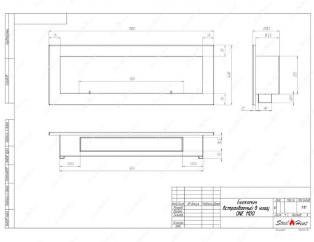 Биокамин SteelHeat ONE 1100 стекло по цене 40 800 руб.