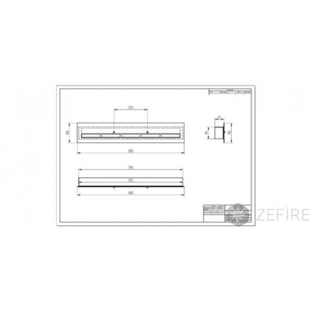 Прямоугольный контейнер ZeFire 800 с крышкой внутри по цене 29 500 руб.