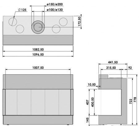 Газовый камин BellFires View Bell Medium 3 Газовый камин BellFires View Bell Medium 3