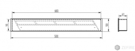 Прямоугольный контейнер ZeFire 500 по цене 19 500 руб.