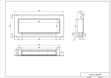 Биокамин "Русский огонь" Блонд 1100V встраиваемый по цене 27 300 руб.